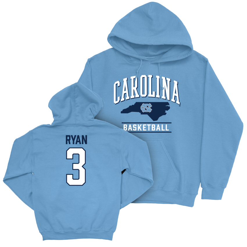 UNC Men s Basketball Carolina Blue Arch Hoodie Cormac Ryan The