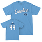 UNC Men's Soccer Carolina Blue Script Tee   - Ali Alqaq