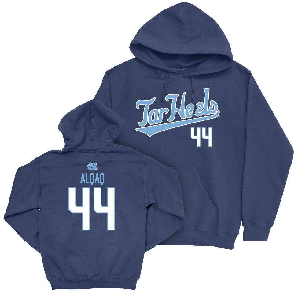 UNC Men's Soccer Navy Script Hoodie   - Ali Alqaq