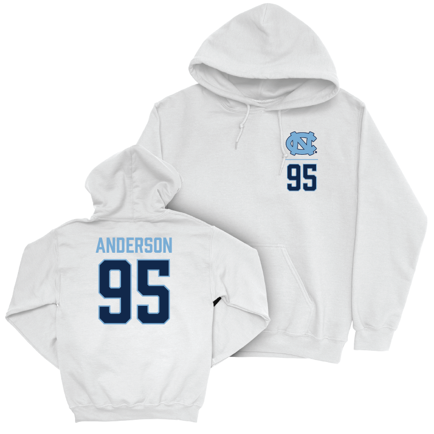 UNC Football White Logo Hoodie  - Daniel Anderson