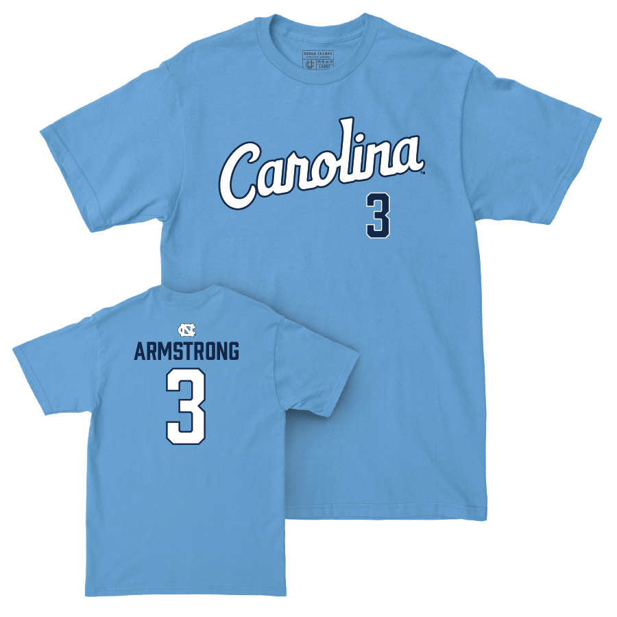 UNC Women's Soccer Carolina Blue Script Tee   - Trinity Armstrong