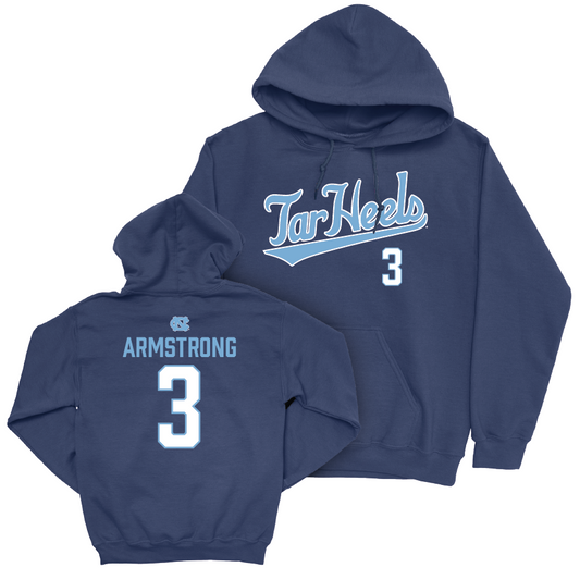 UNC Women's Soccer Navy Script Hoodie   - Trinity Armstrong