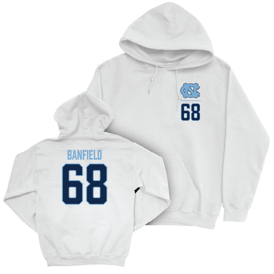 UNC Football White Logo Hoodie   - Aidan Banfield