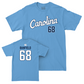 UNC Football Carolina Blue Script Tee   - Aidan Banfield