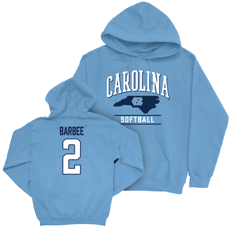 UNC Softball Carolina Blue Arch Hoodie   - Shelby Barbee