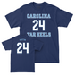 UNC Men's Lacrosse Navy Script Tee  - Paul Barton