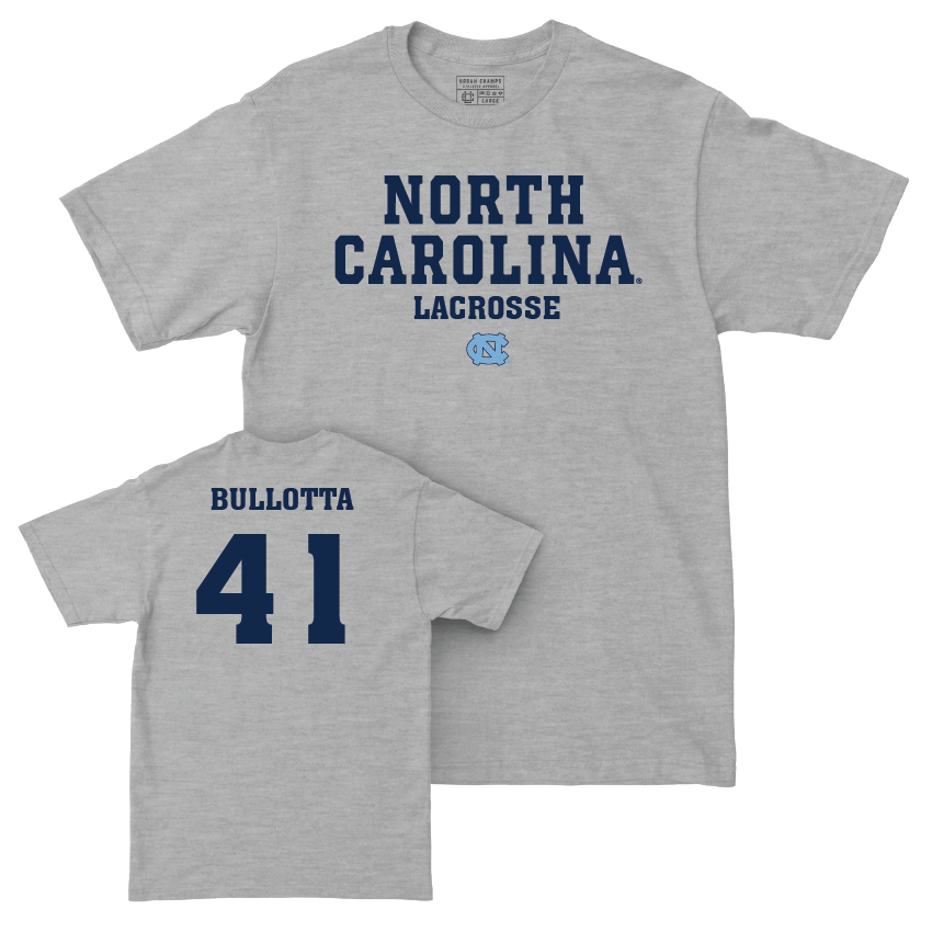 UNC Men's Lacrosse Sport Grey Staple Tee  - Evan Bullotta