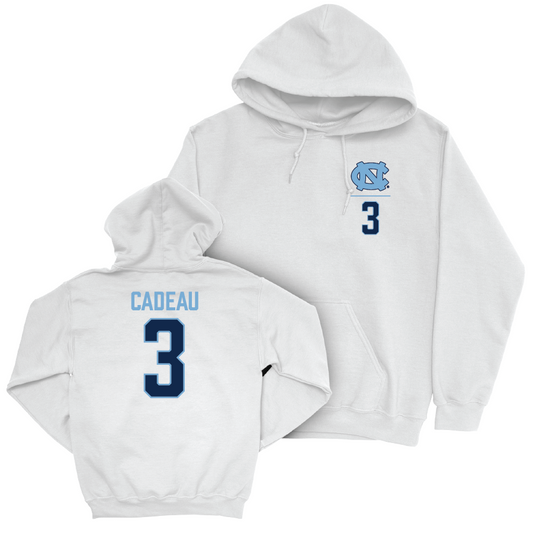 UNC Men's Basketball White Logo Hoodie - Elliot Cadeau