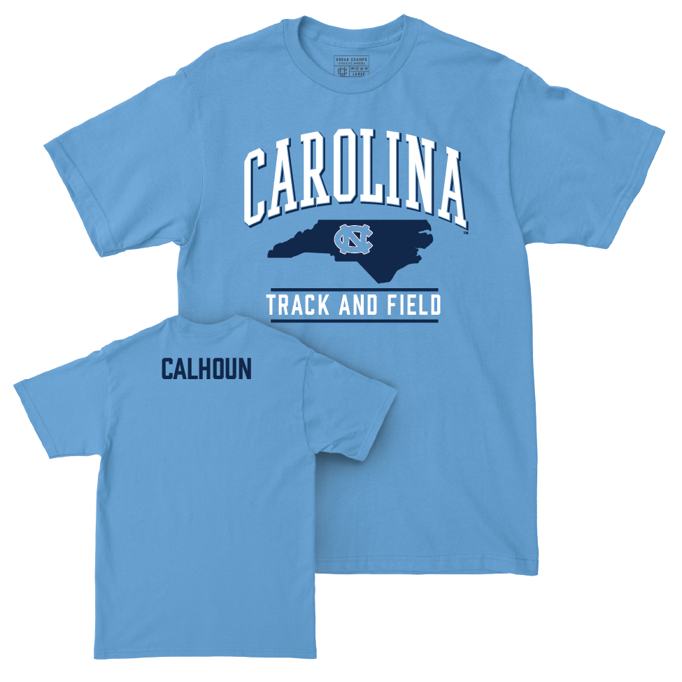 UNC Men's Track & Field Carolina Blue Arch Tee  - Donovan Calhoun