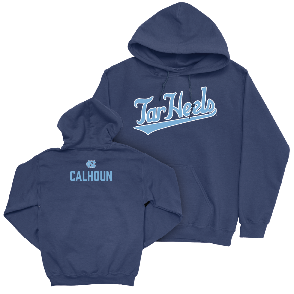 UNC Men's Track & Field Navy Script Hoodie  - Donovan Calhoun