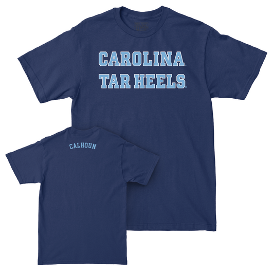 UNC Men's Track & Field Sideline Navy Tee  - Donovan Calhoun