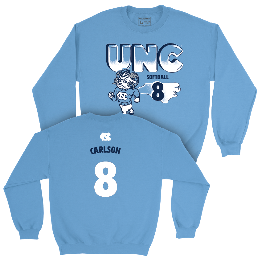 UNC Softball Mascot Carolina Blue Crew  - Raeghan Carlson