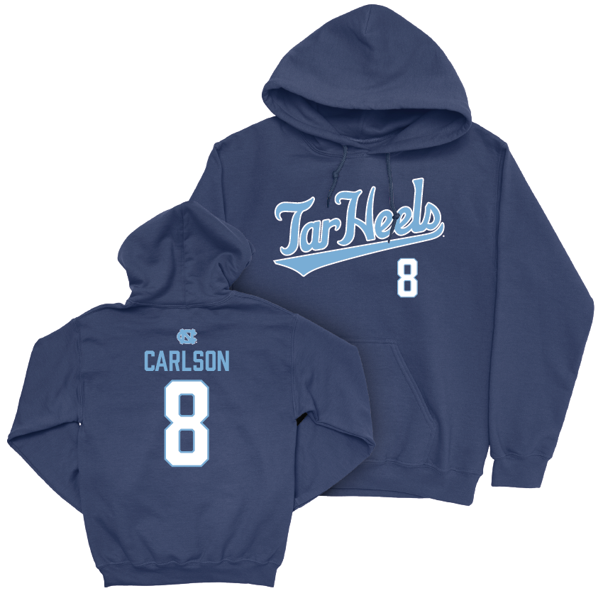 UNC Softball Navy Script Hoodie  - Raeghan Carlson