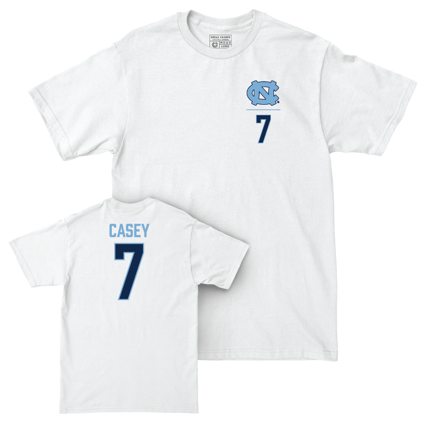 UNC Women's Lacrosse White Logo Comfort Colors Tee  - Reilly Casey