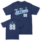 UNC Men's Lacrosse Navy Script Tee  - Chase Cellucci