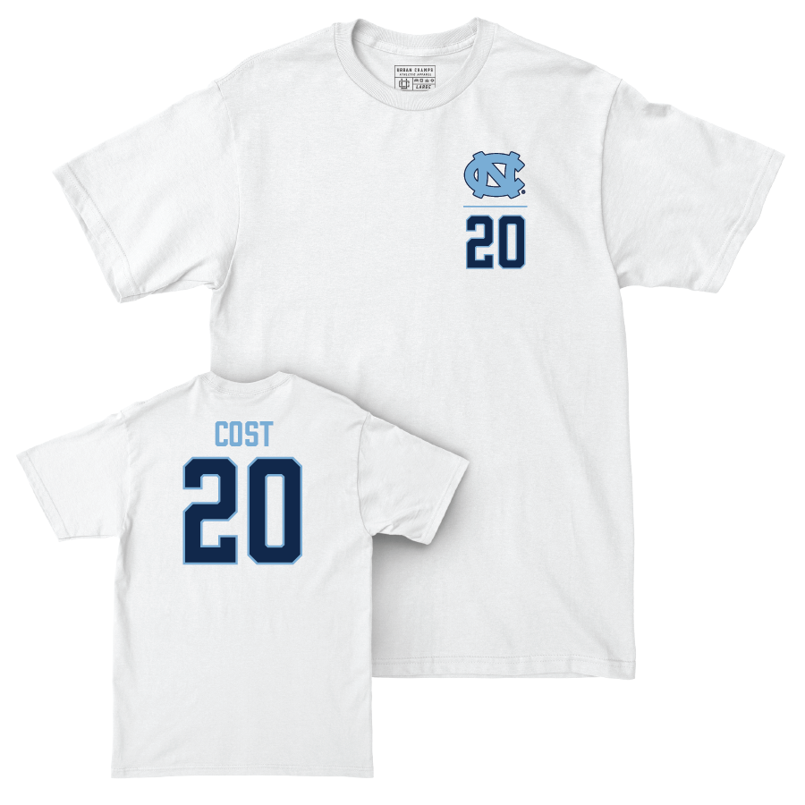 UNC Baseball White Logo Comfort Colors Tee   - Kaleb Cost