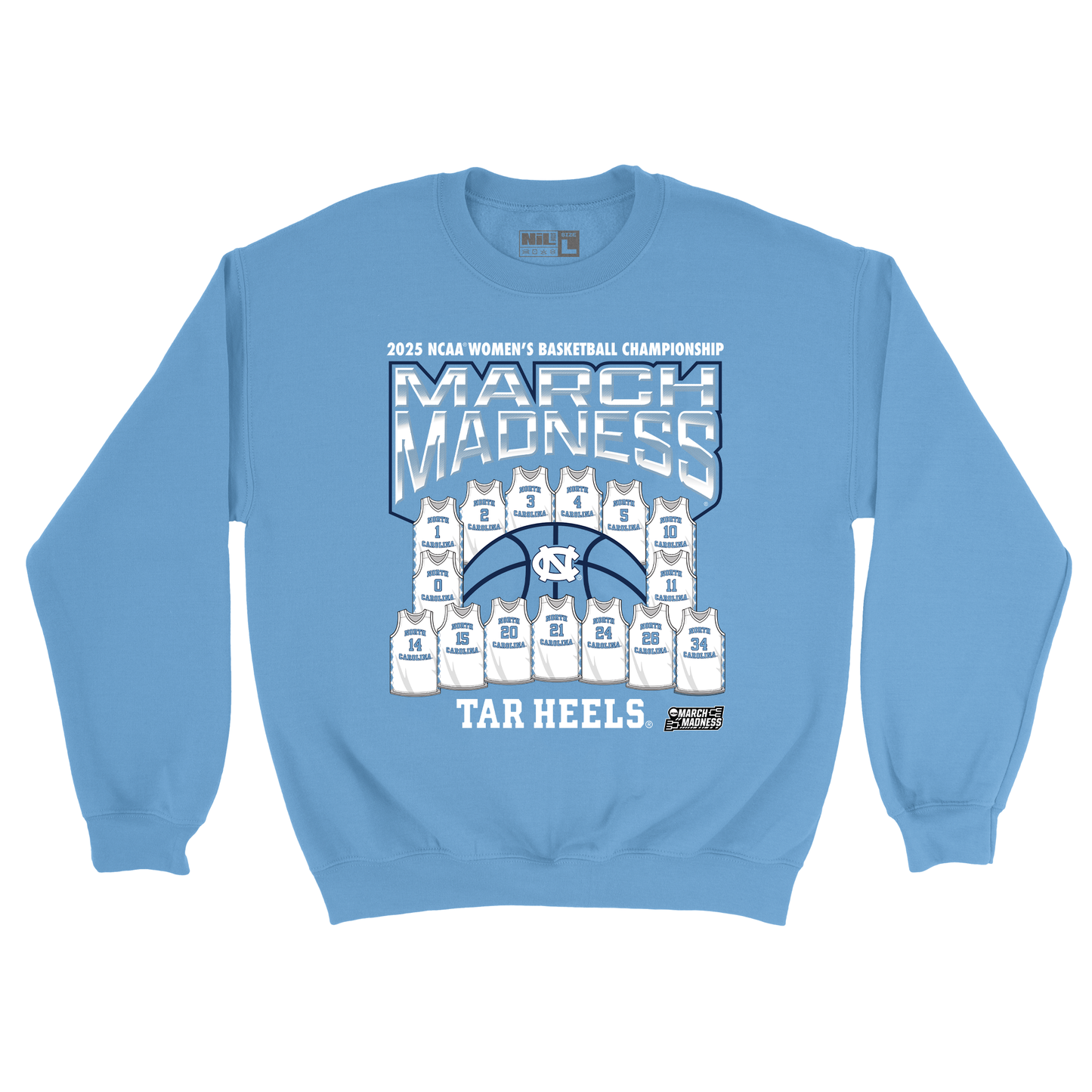 UNC Women's Basketball Jersey Madness Crew