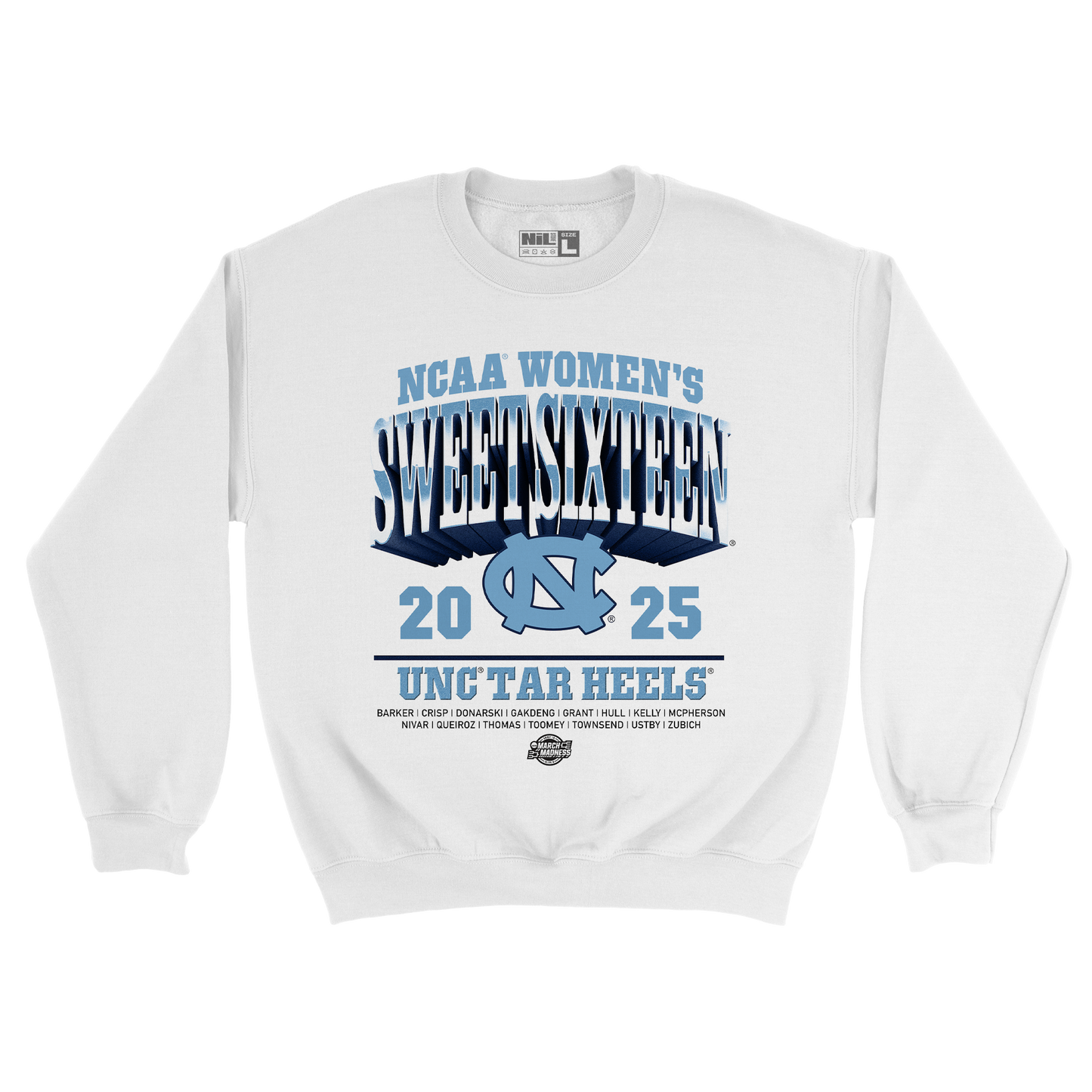 UNC Women's Basketball Sweet Sixteen Streetwear Crew