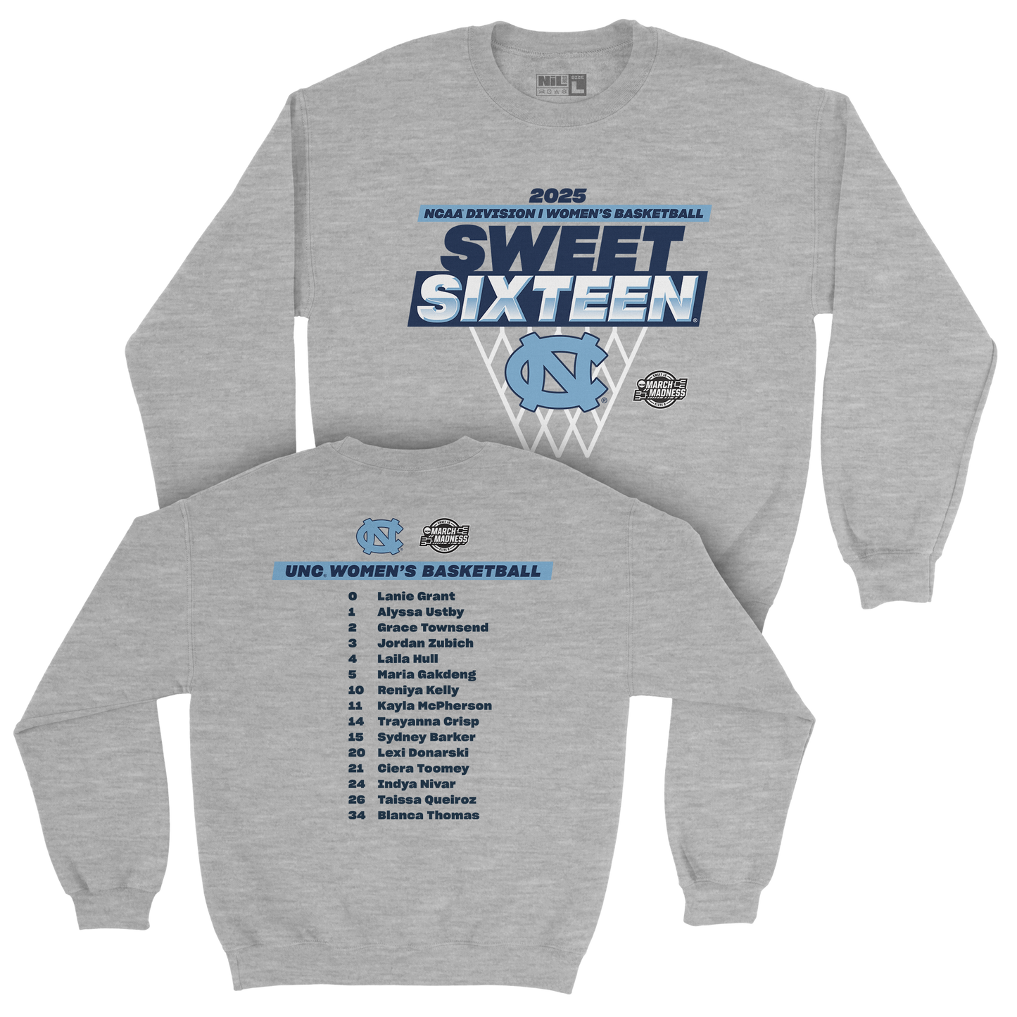 UNC Women's Basketball Sweet Sixteen Traditional Crew