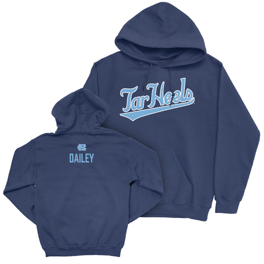 UNC Wrestling Navy Script Hoodie   - Jake Dailey