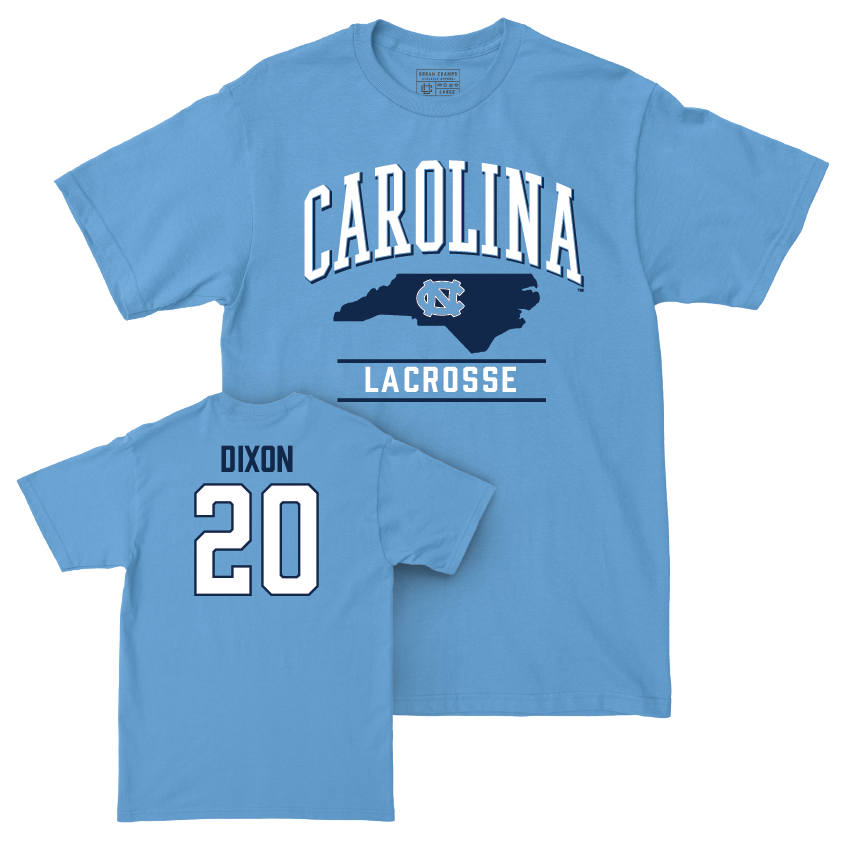 UNC Men's Lacrosse Carolina Blue Arch Tee  - Owen Dixon