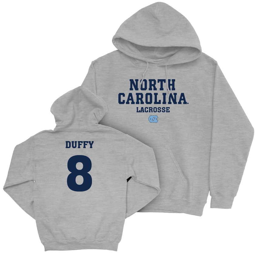 UNC Men's Lacrosse Sport Grey Staple Hoodie  - Owen Duffy