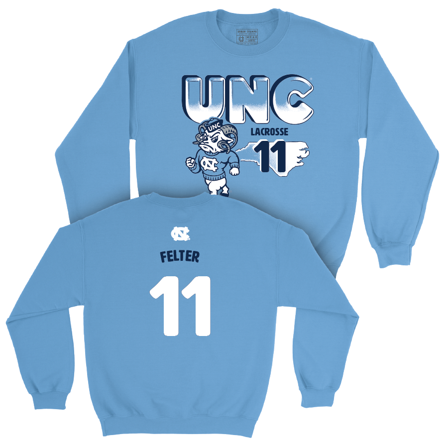 UNC Women's Lacrosse Mascot Carolina Blue Crew  - Darcy Felter