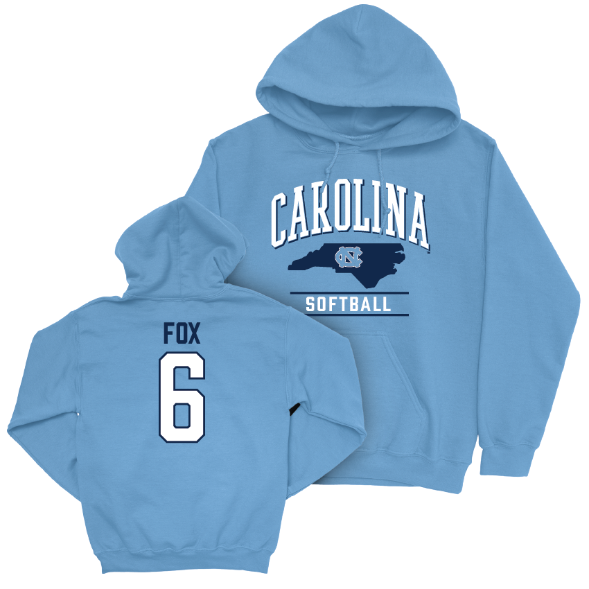 UNC Softball Carolina Blue Arch Hoodie  - Caroline Fox