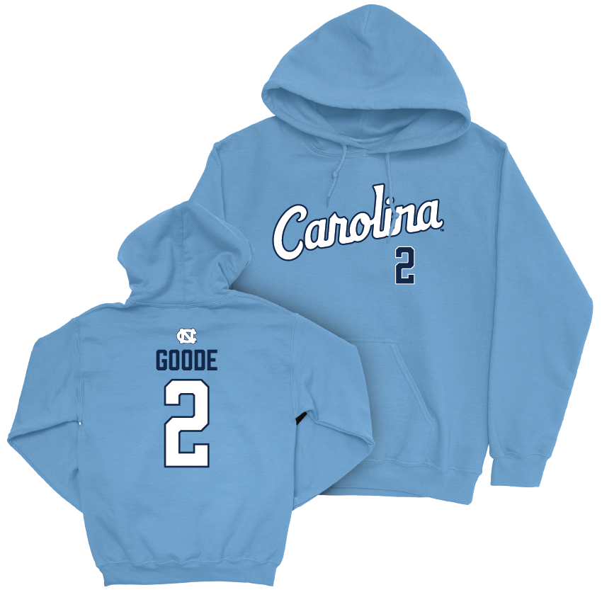 UNC Men's Lacrosse Carolina Blue Script Hoodie  - Kent Goode