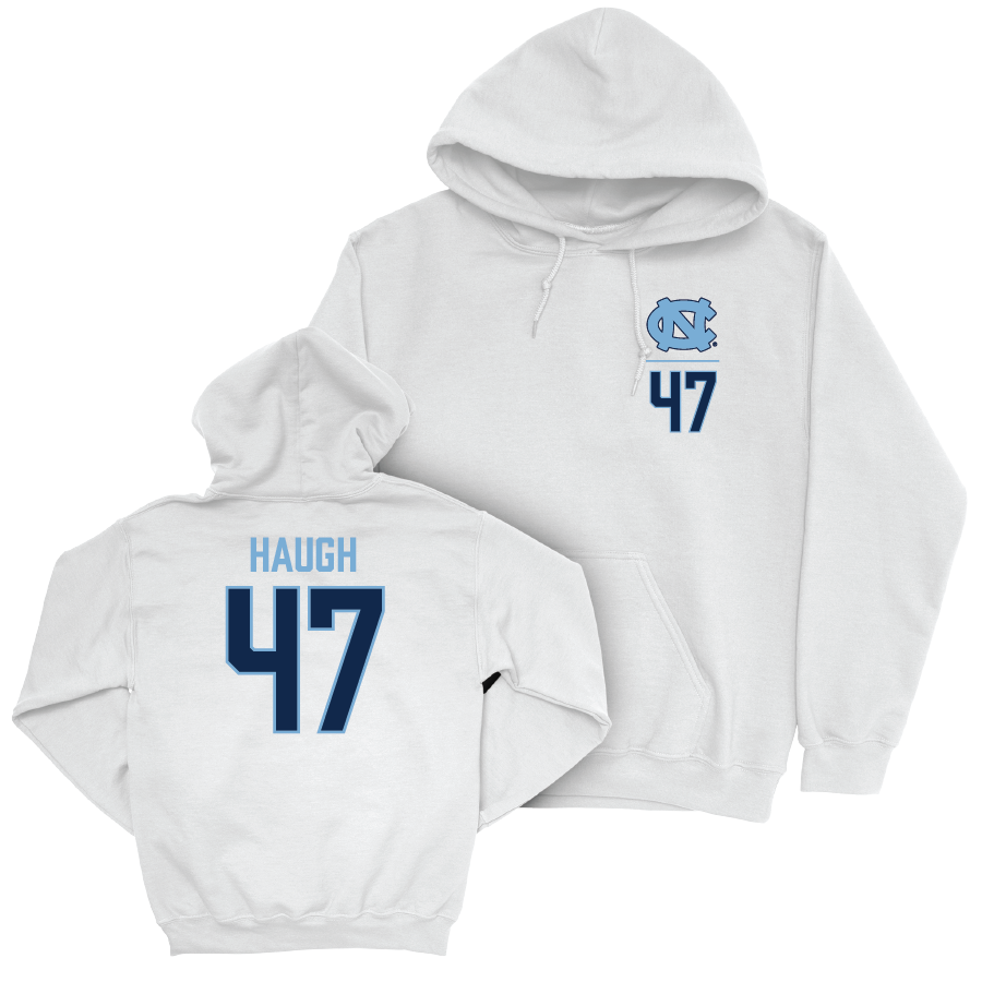 UNC Baseball White Logo Hoodie   - Aiden Haugh