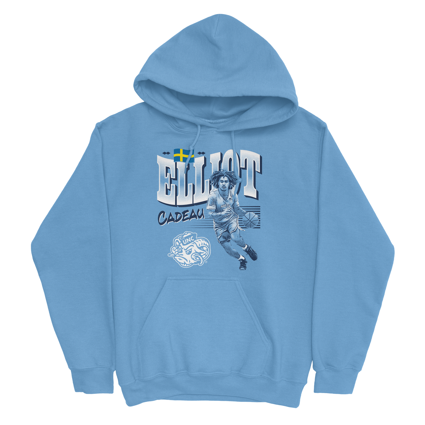 EXCLUSIVE RELEASE: Elliot Cadeau Signature Cartoon Light Blue Hoodie