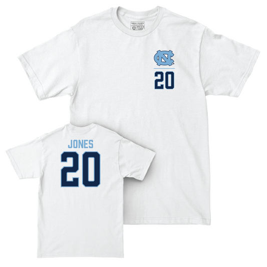 UNC Men's Soccer White Logo Comfort Colors Tee   - Milton Jones