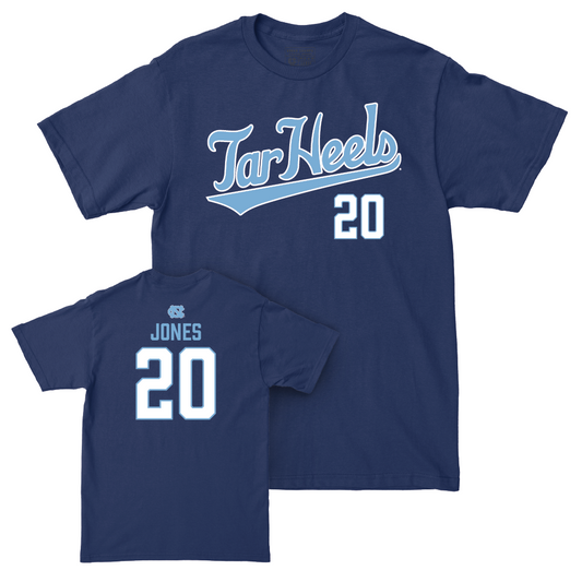 UNC Men's Soccer Navy Script Tee   - Milton Jones