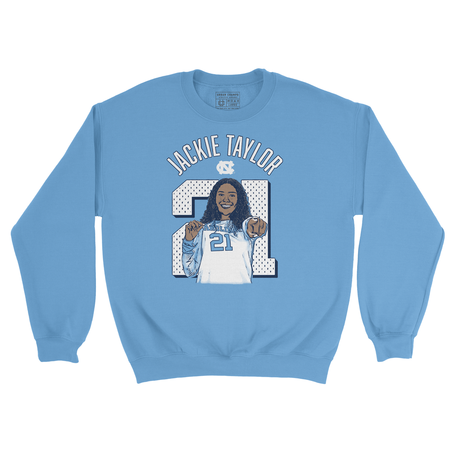 EXCLUSIVE RELEASE: Jackie Taylor Signature Cartoon Light Blue Crew