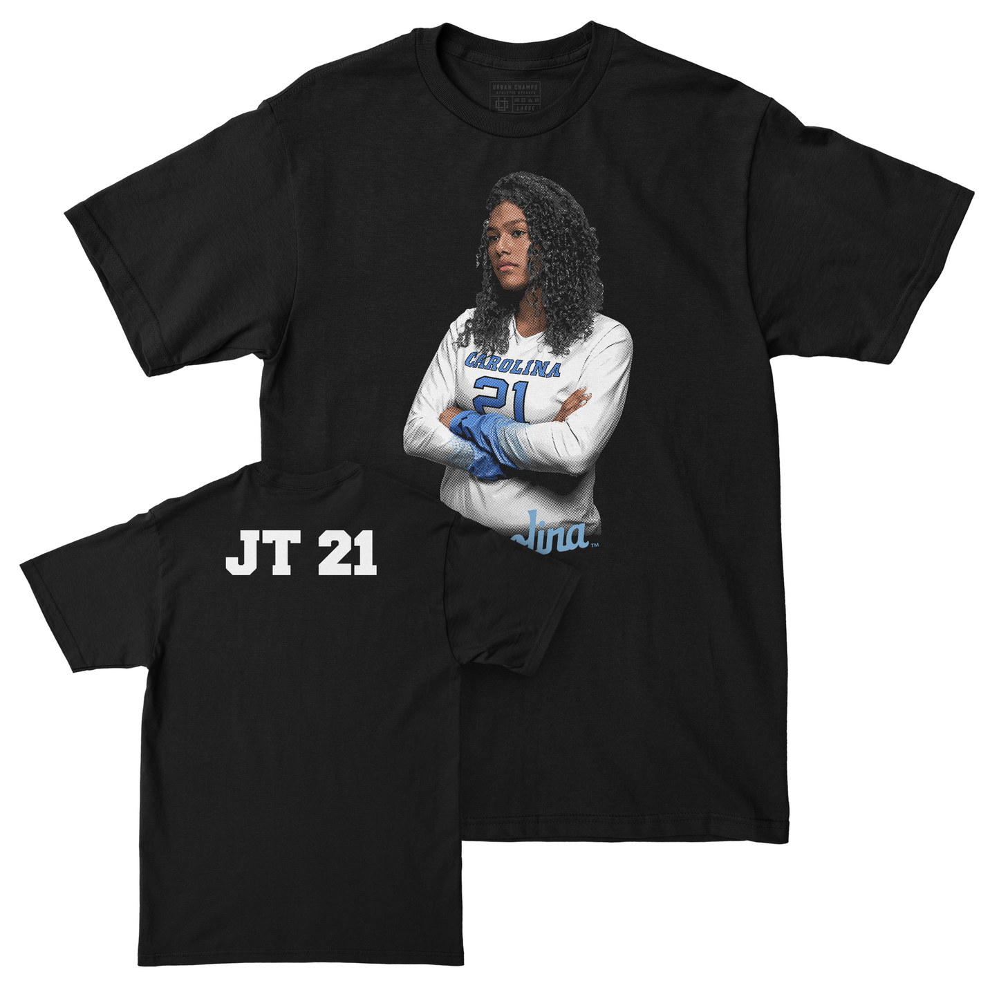 EXCLUSIVE RELEASE: Jackie Taylor "JT 21" Portrait  Black Tee