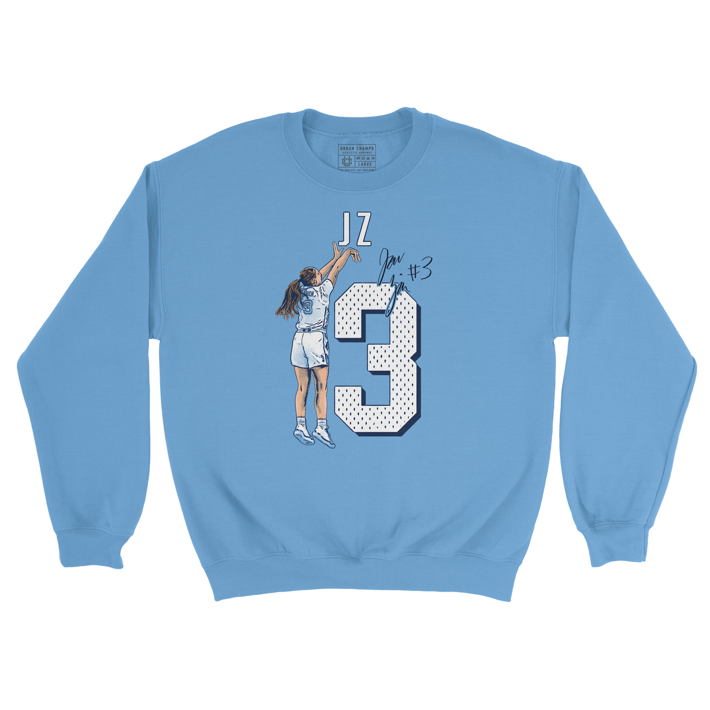 EXCLUSIVE RELEASE: Jordan Zubich Cartoon Light Blue Crew