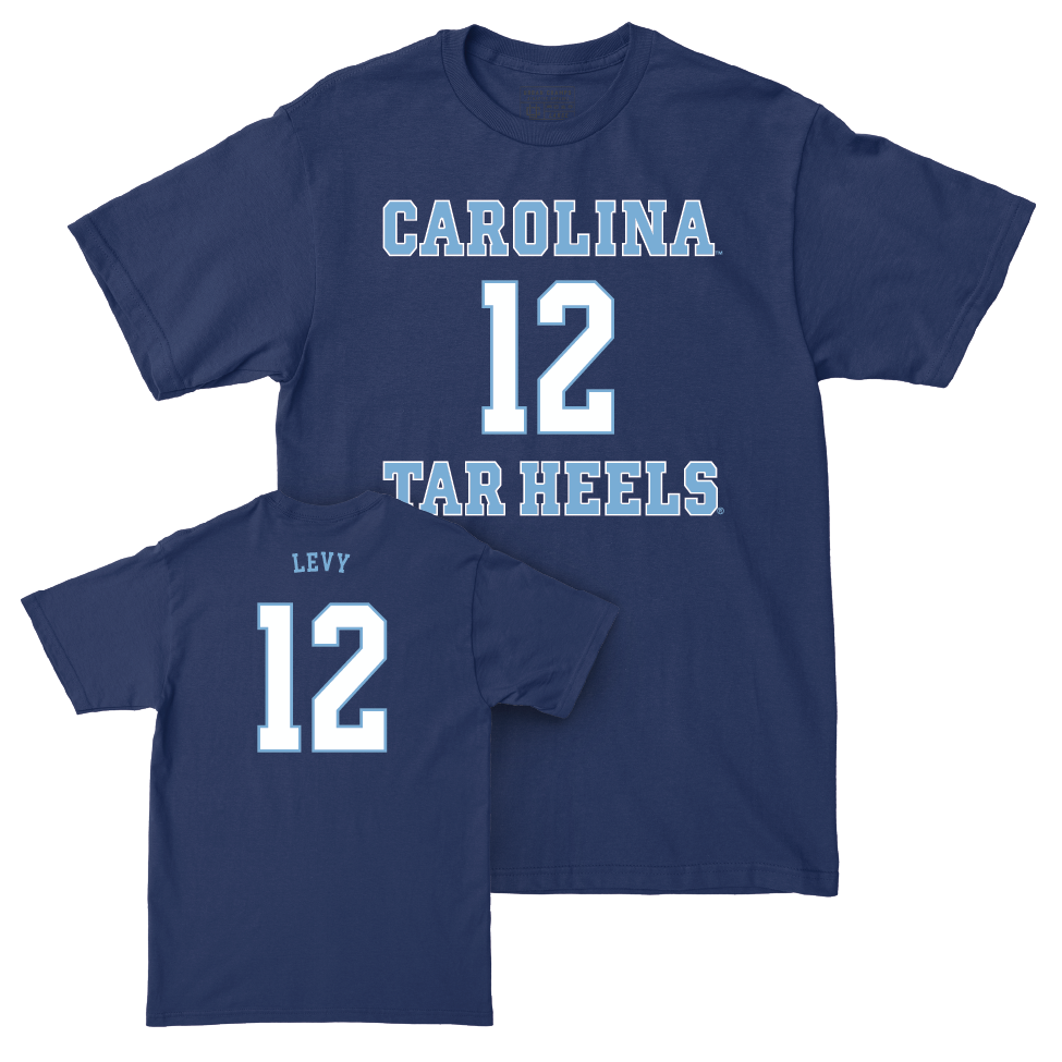 UNC Men's Lacrosse Sideline Navy Tee  - Alec Levy