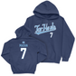 UNC Men's Lacrosse Navy Script Hoodie  - James Matan