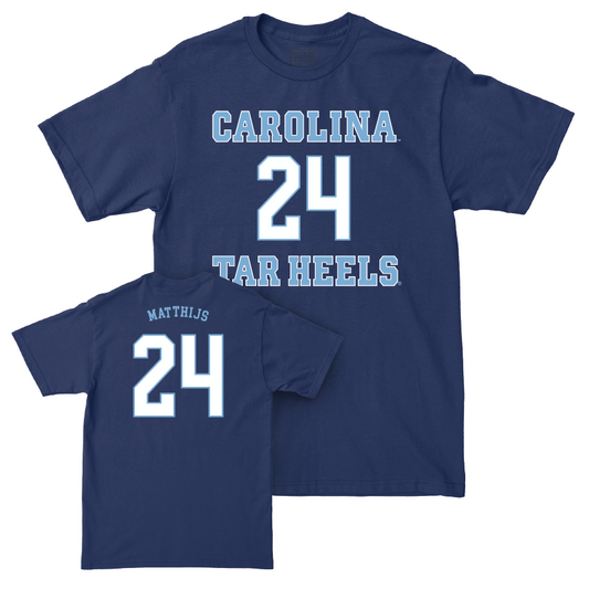 UNC Baseball Sideline Navy Tee   - Matthew Matthijs