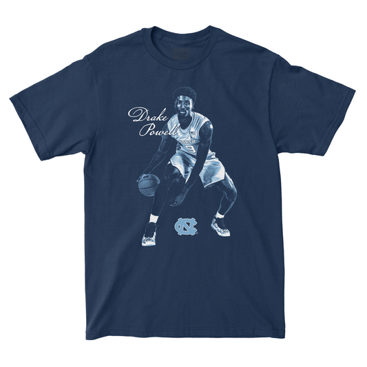 EXCLUSIVE RELEASE: Drake Powell Portrait Navy Blue Tee