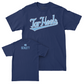 UNC Wrestling Navy Script Tee   - Aidan Schlett