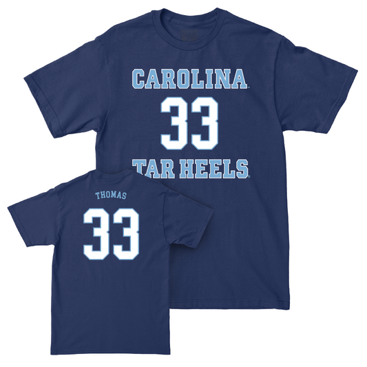 UNC Women's Soccer Sideline Navy Tee   - Olivia Thomas