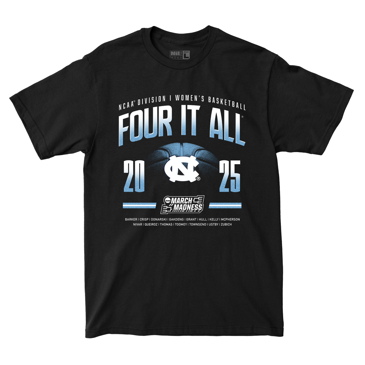 UNC Women's Basketball Four It All Tee