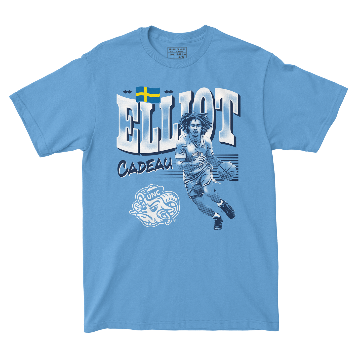 EXCLUSIVE RELEASE: Elliot Cadeau Signature Cartoon Light Blue Tee