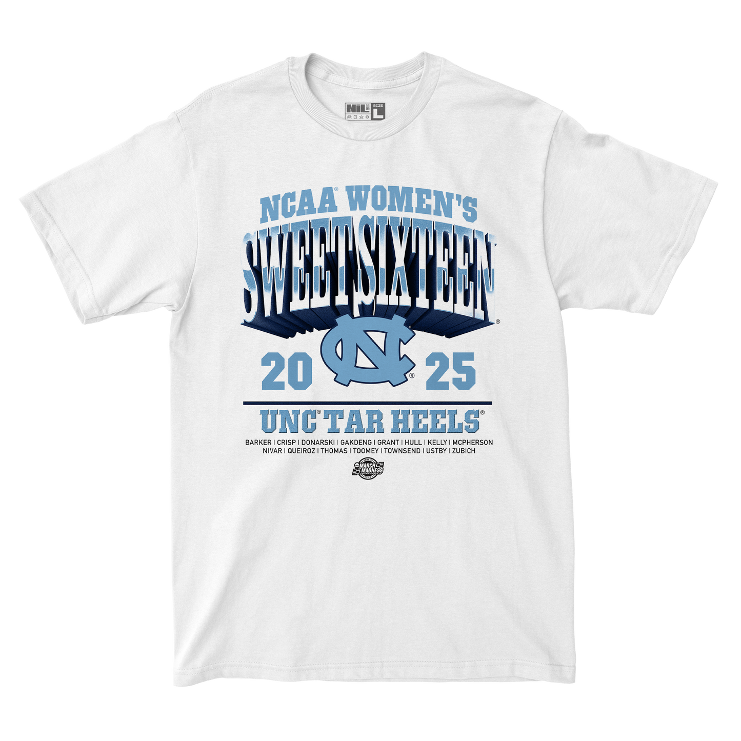 UNC Women's Basketball Sweet Sixteen Streetwear Tee