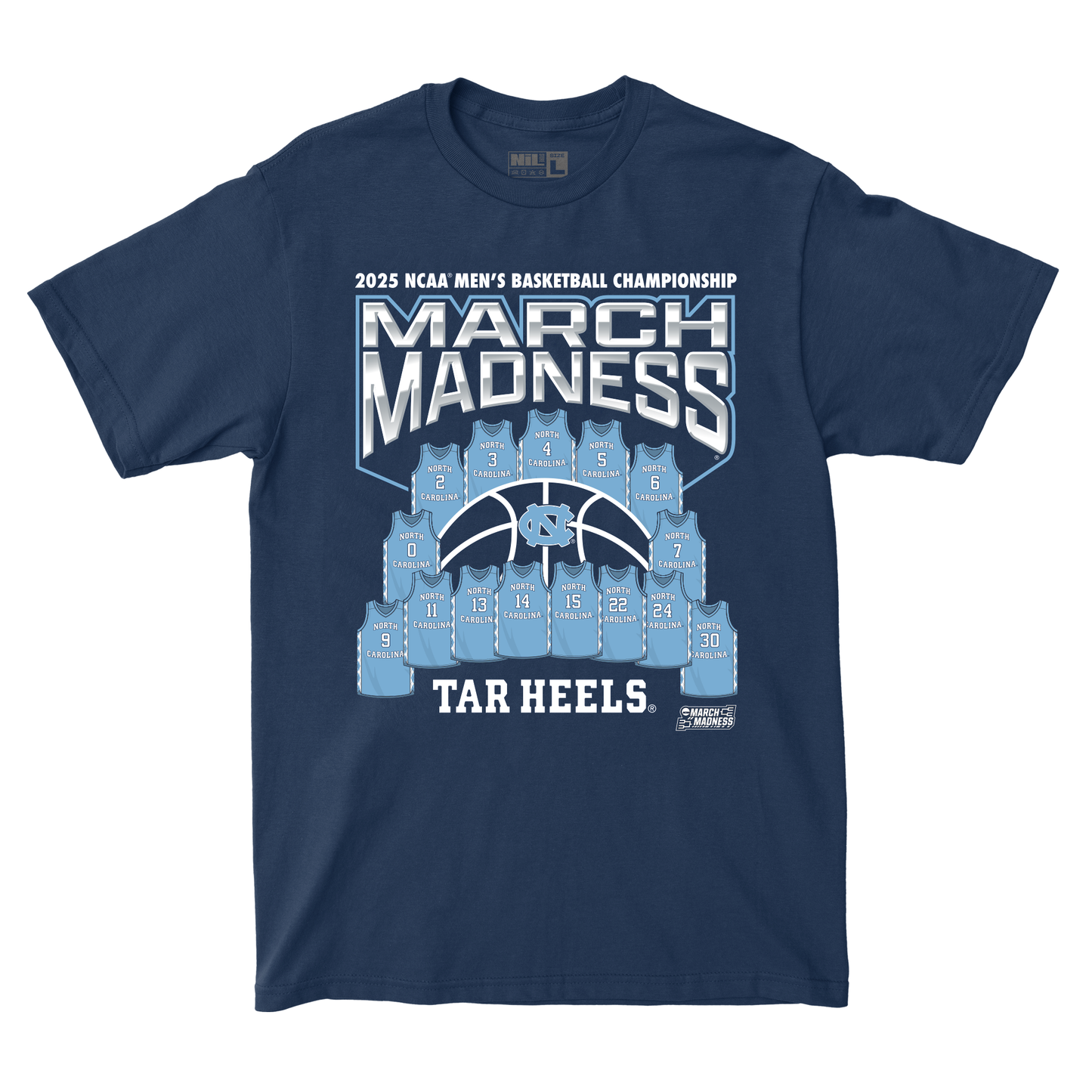 UNC Men's Basketball Jersey Madness Tee