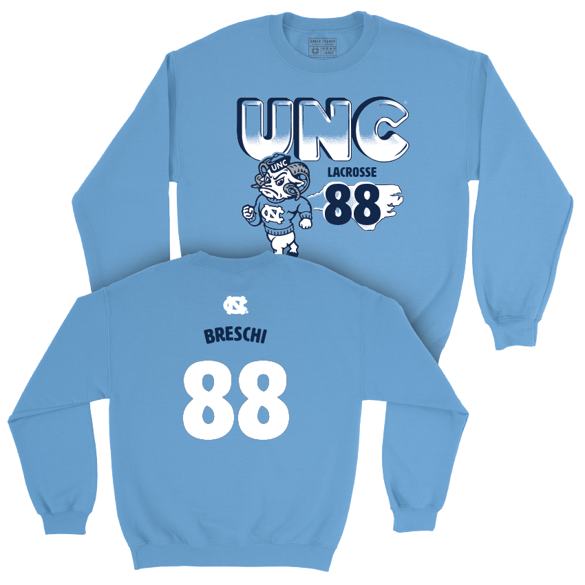 UNC Men's Lacrosse Mascot Carolina Blue Crew - Alex Breschi Youth Small