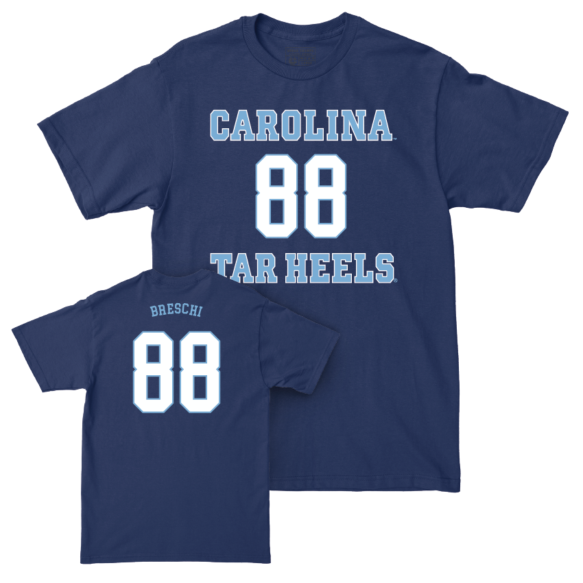 UNC Men's Lacrosse Sideline Navy Tee - Alex Breschi Youth Small