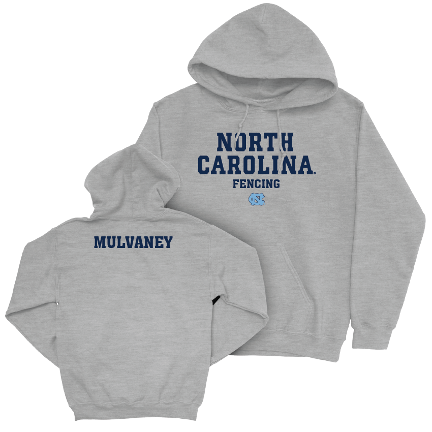 UNC Men's Fencing Sport Grey Staple Hoodie - Alec Mulvaney Youth Small