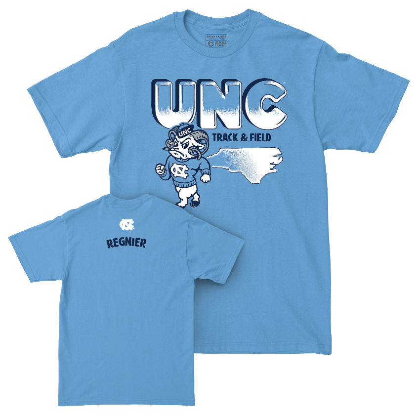UNC Men's Track & Field Mascot Carolina Blue Tee - Andrew Regnier Youth Small